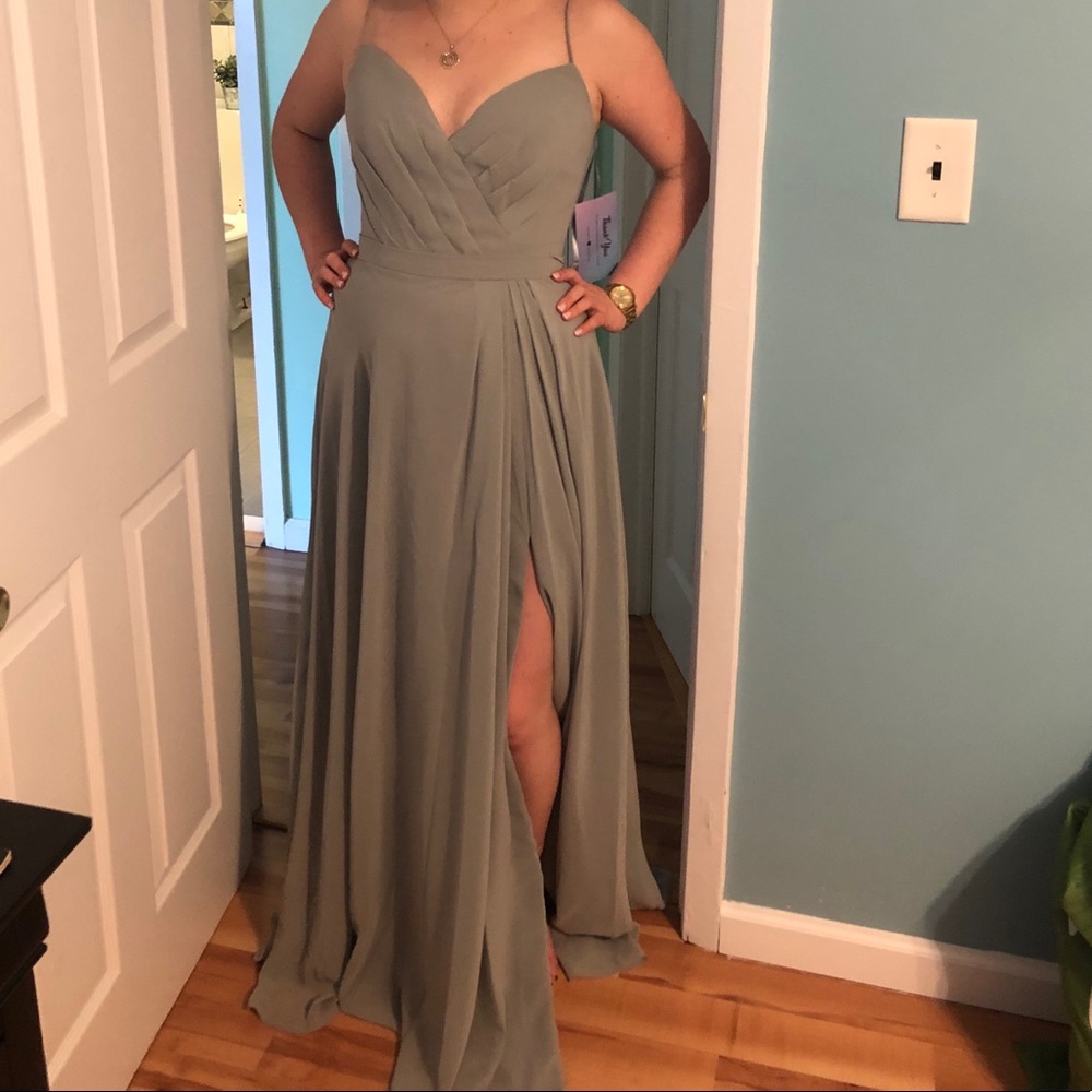 Grey Kleinfelds Bridesmaid Gown